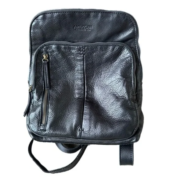 American Leather Co. | Bags | American Leather Co Black Backpack Purse Euc  | Poshmark